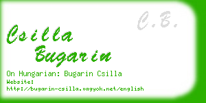 csilla bugarin business card